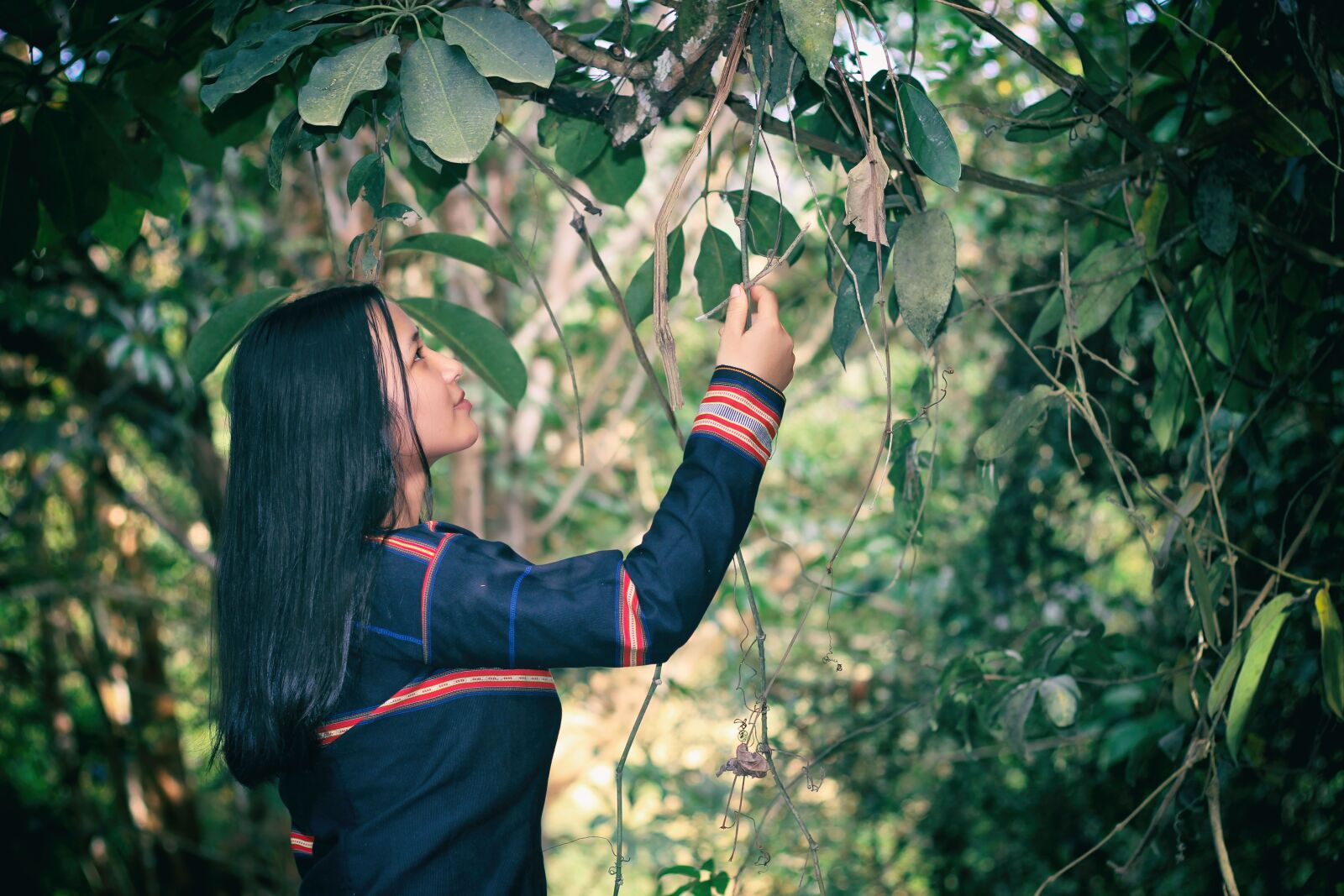 Canon EOS 700D (EOS Rebel T5i / EOS Kiss X7i) + Canon EF 50mm F1.8 STM sample photo. Girl, woman, forrest photography