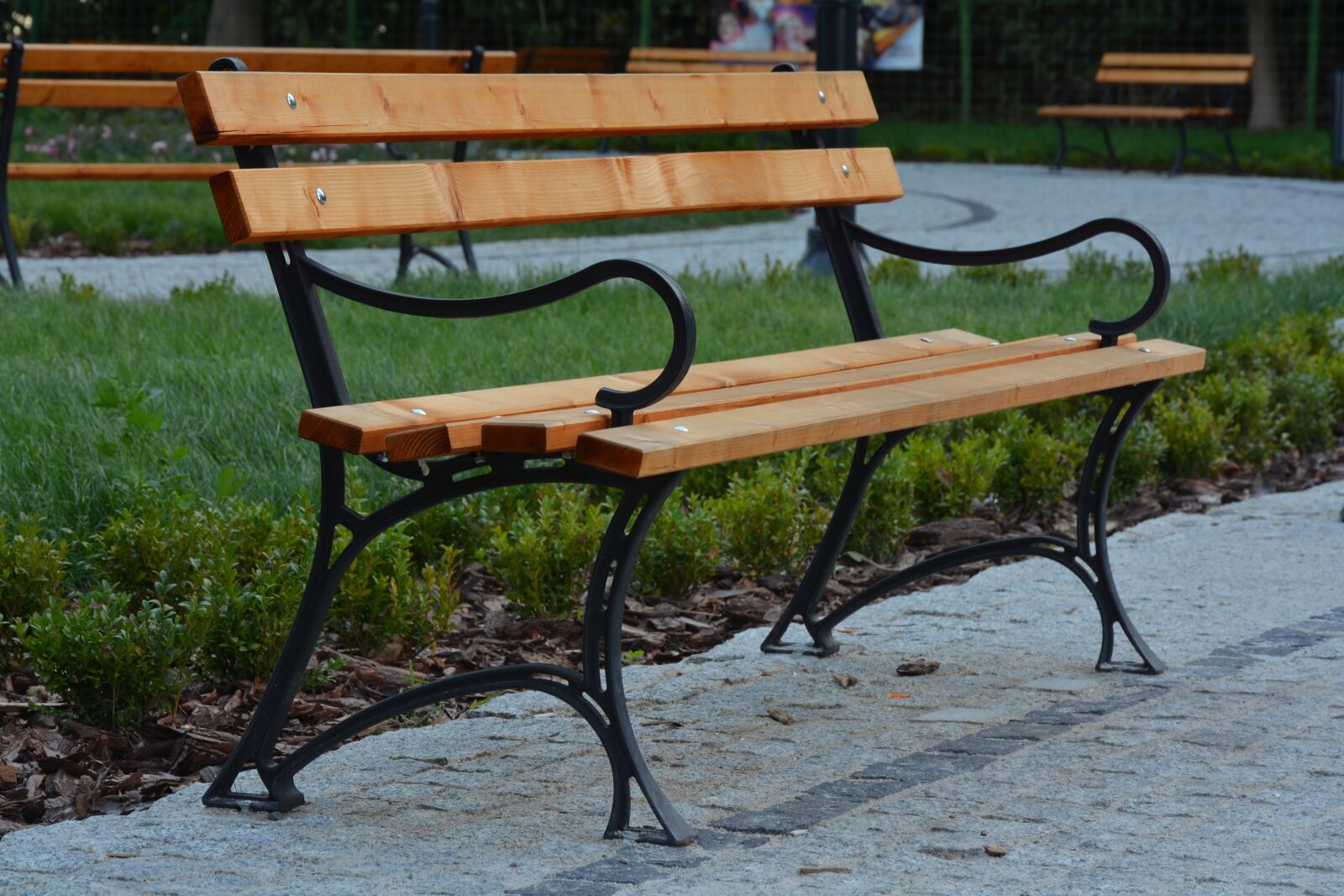 Nikon D7100 sample photo. Bench, park photography