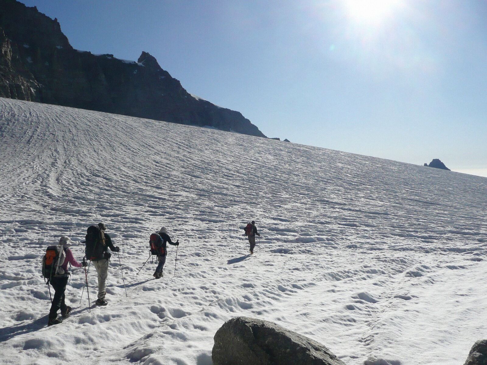 Panasonic DMC-TZ3 sample photo. Mountain, snow, hiking photography