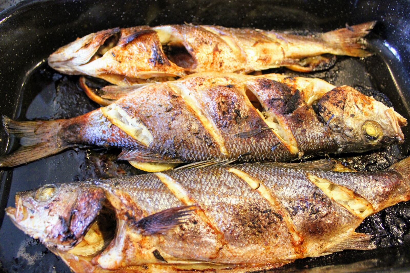 Canon EOS 2000D (EOS Rebel T7 / EOS Kiss X90 / EOS 1500D) sample photo. Fish, oven baked sea photography