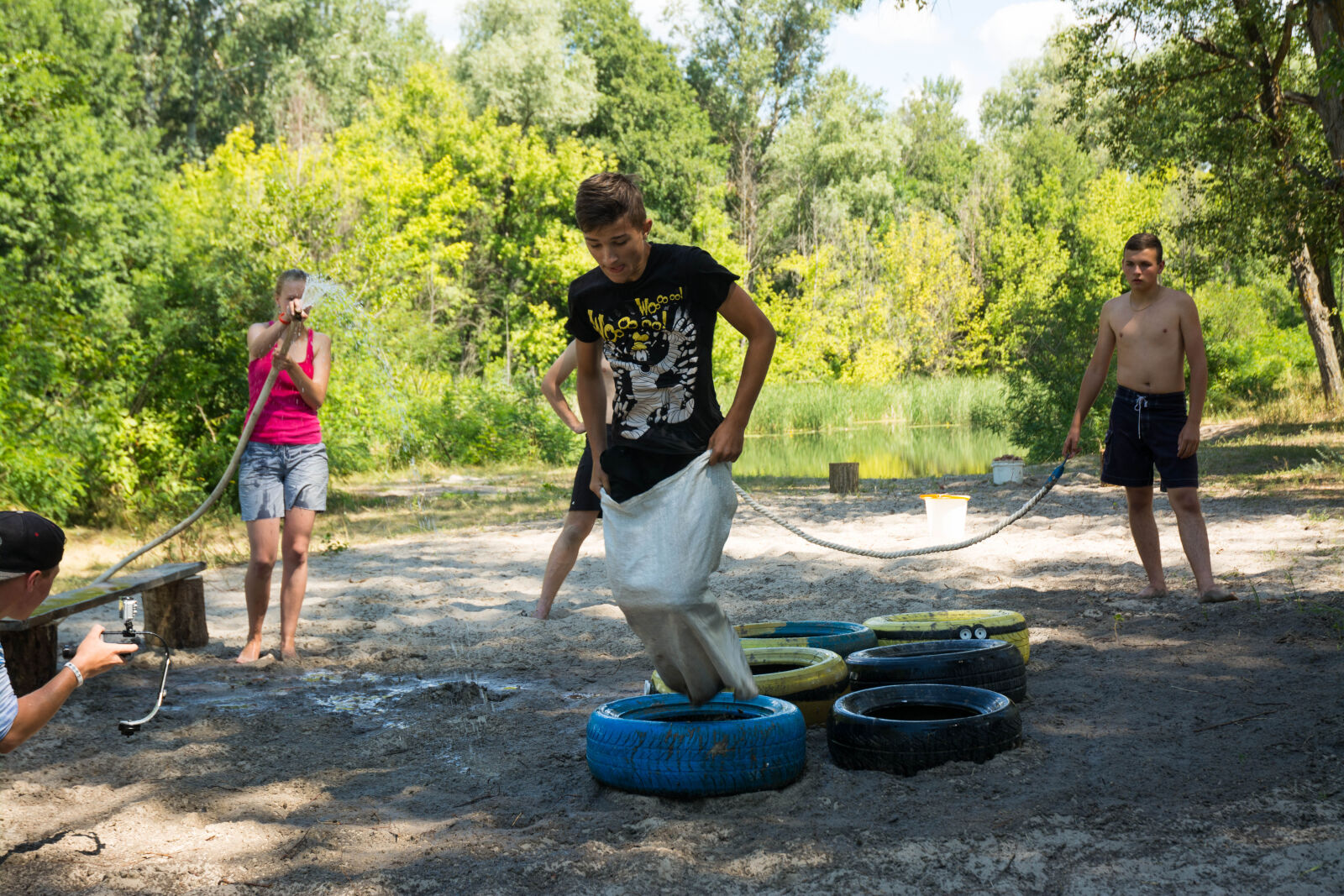 Nikon D7100 sample photo. Camp, dip, forest, pine photography