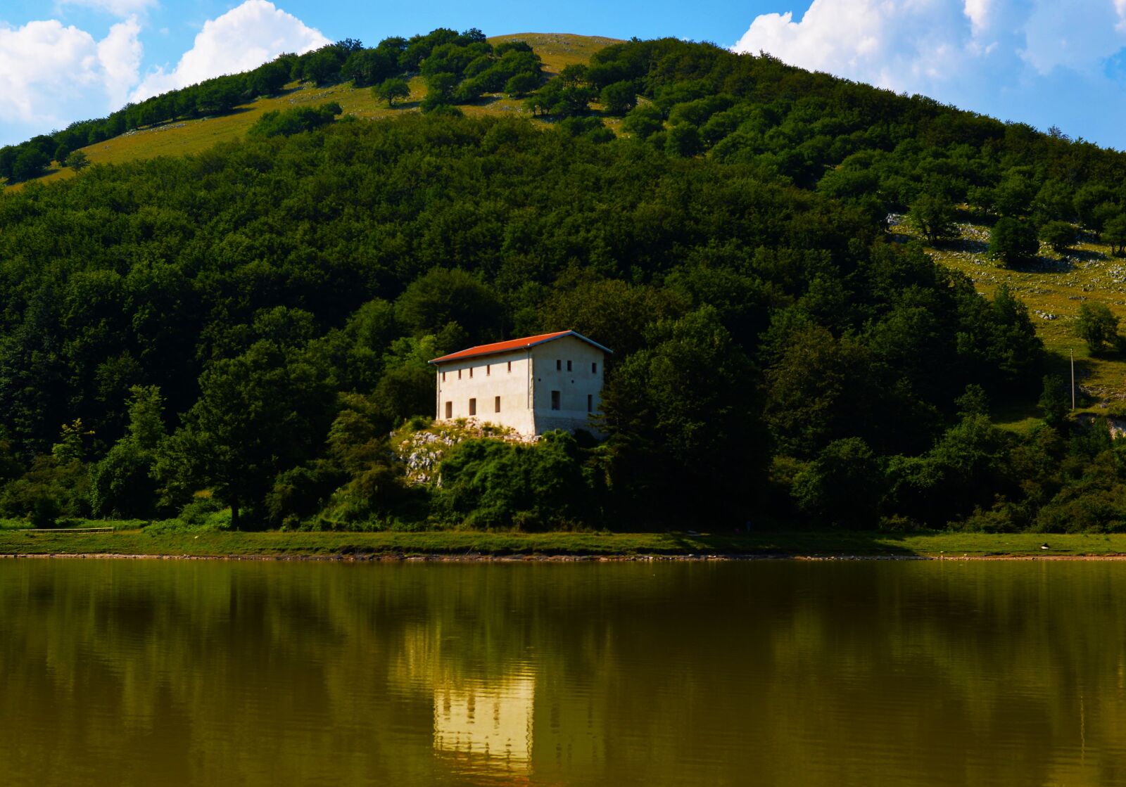Nikon Df sample photo. Lake, hill, nature photography