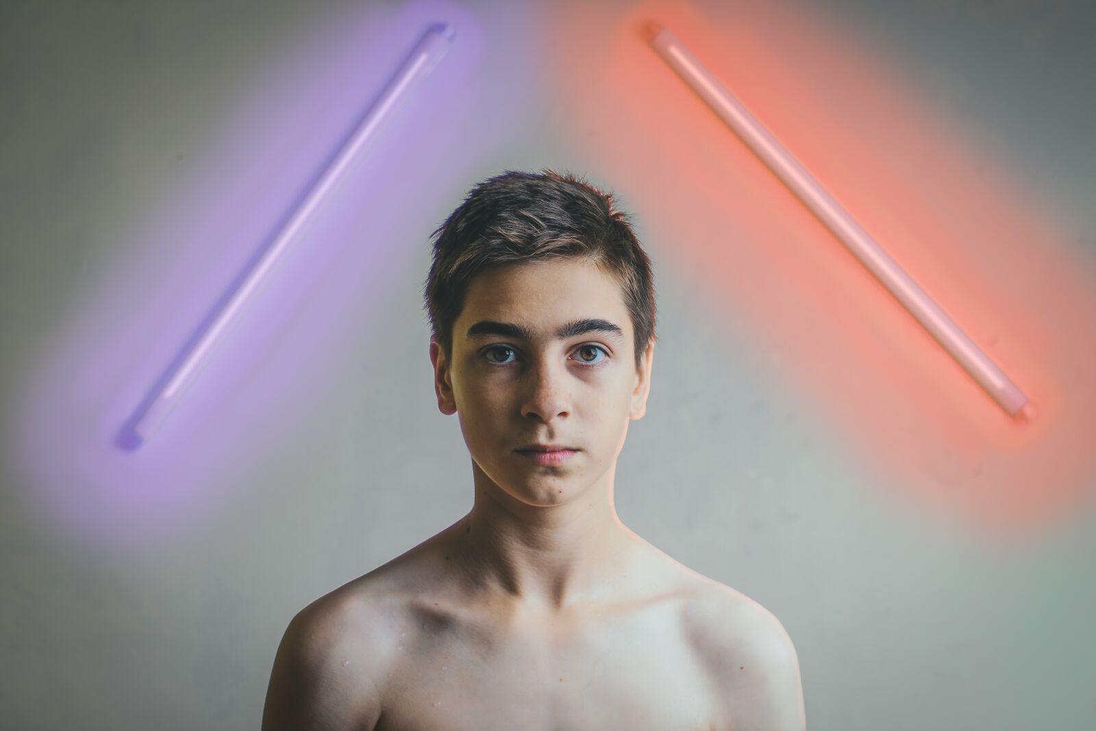 Nikon D3400 sample photo. Neon, portrait, model photography