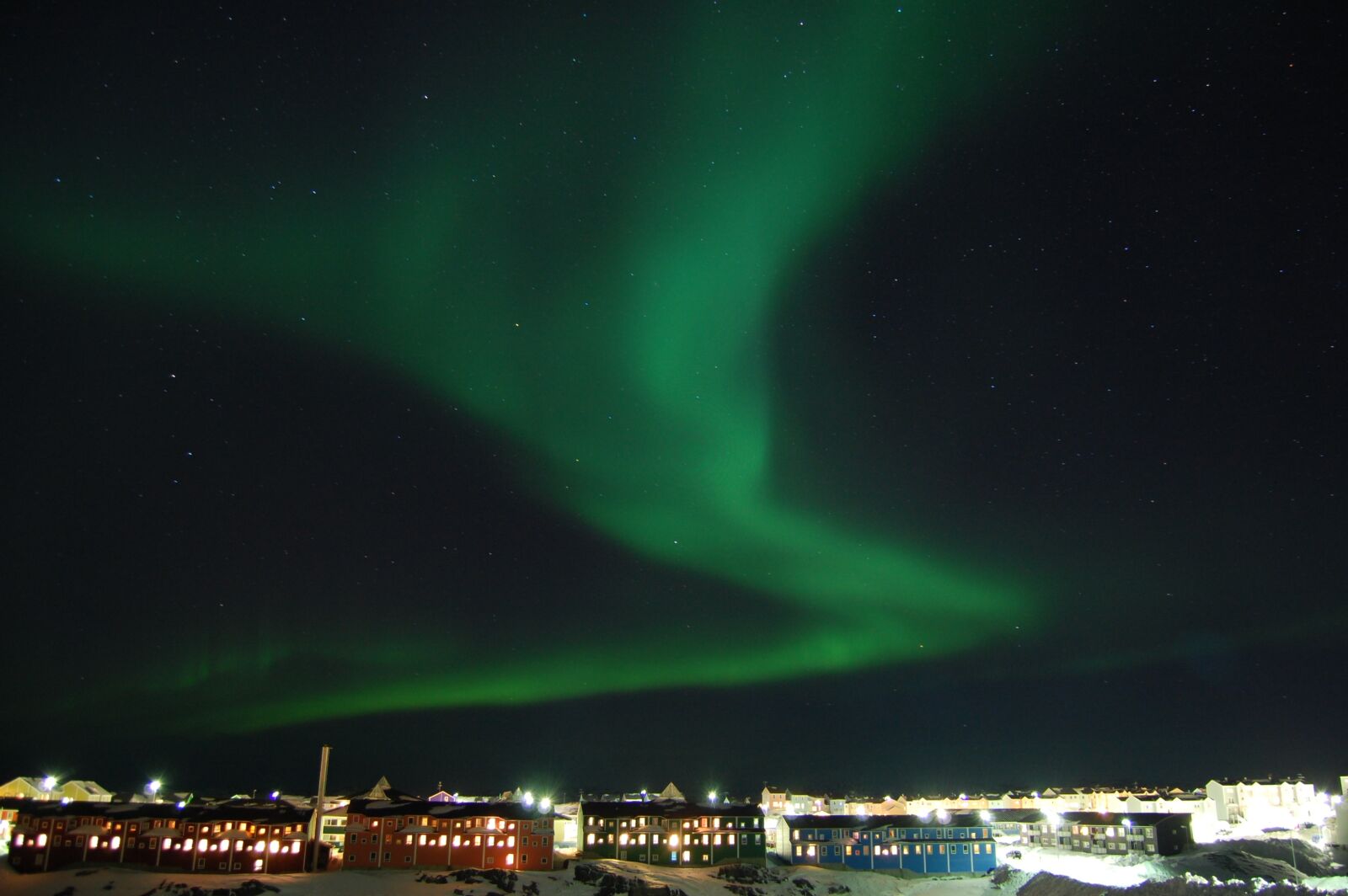 Nikon D40 sample photo. The northern lights, night photography