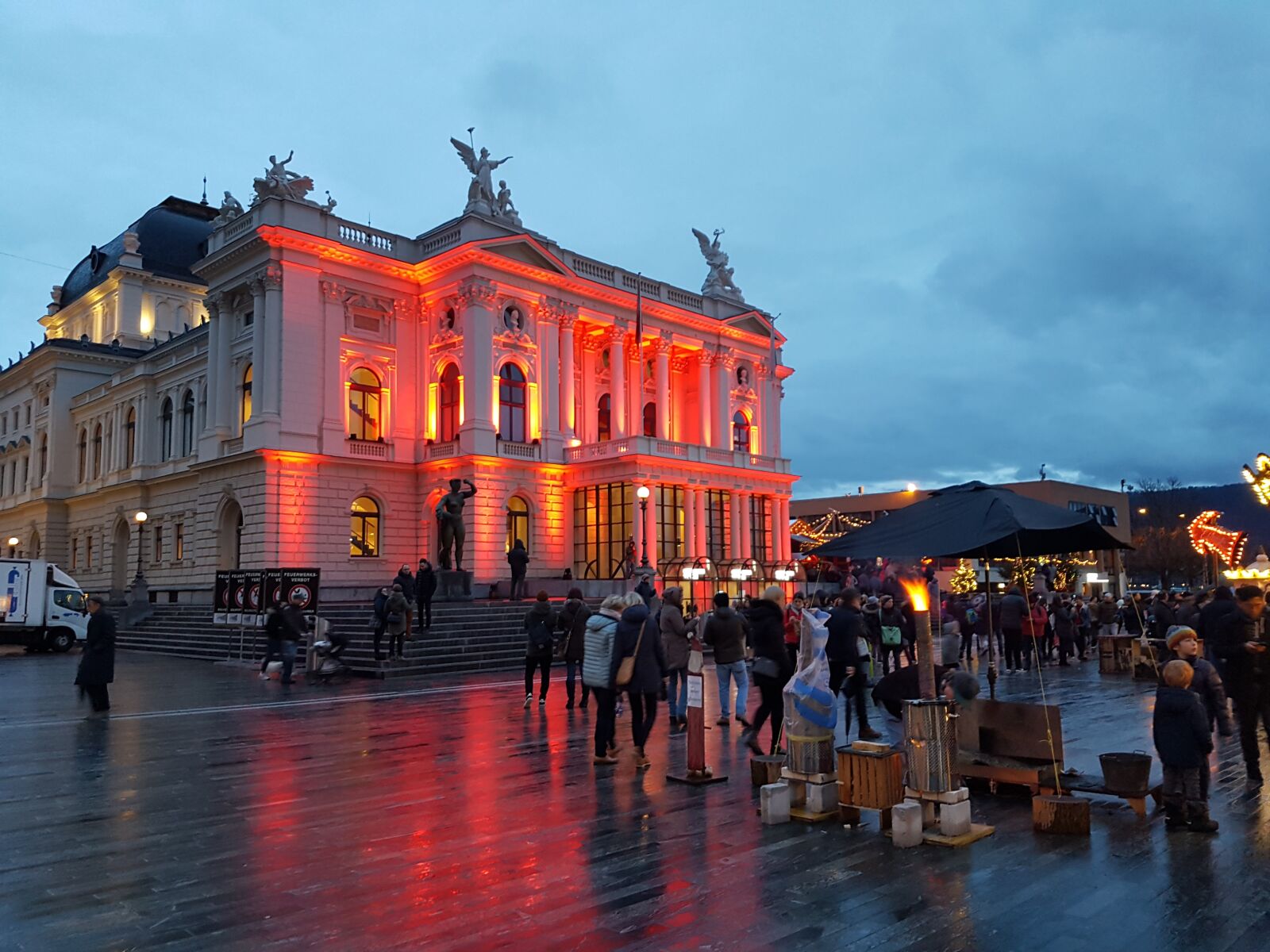 Samsung Galaxy S7 Edge sample photo. Opera house, zurich, night photography