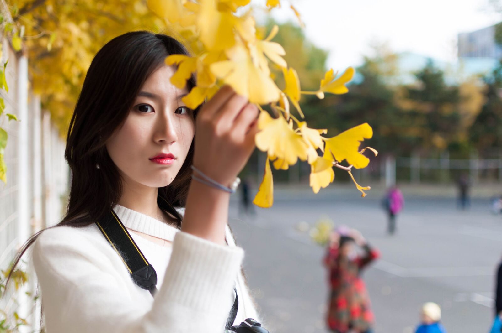 Nikon D90 sample photo. Ginkgo, girls, shenyang agricultural photography
