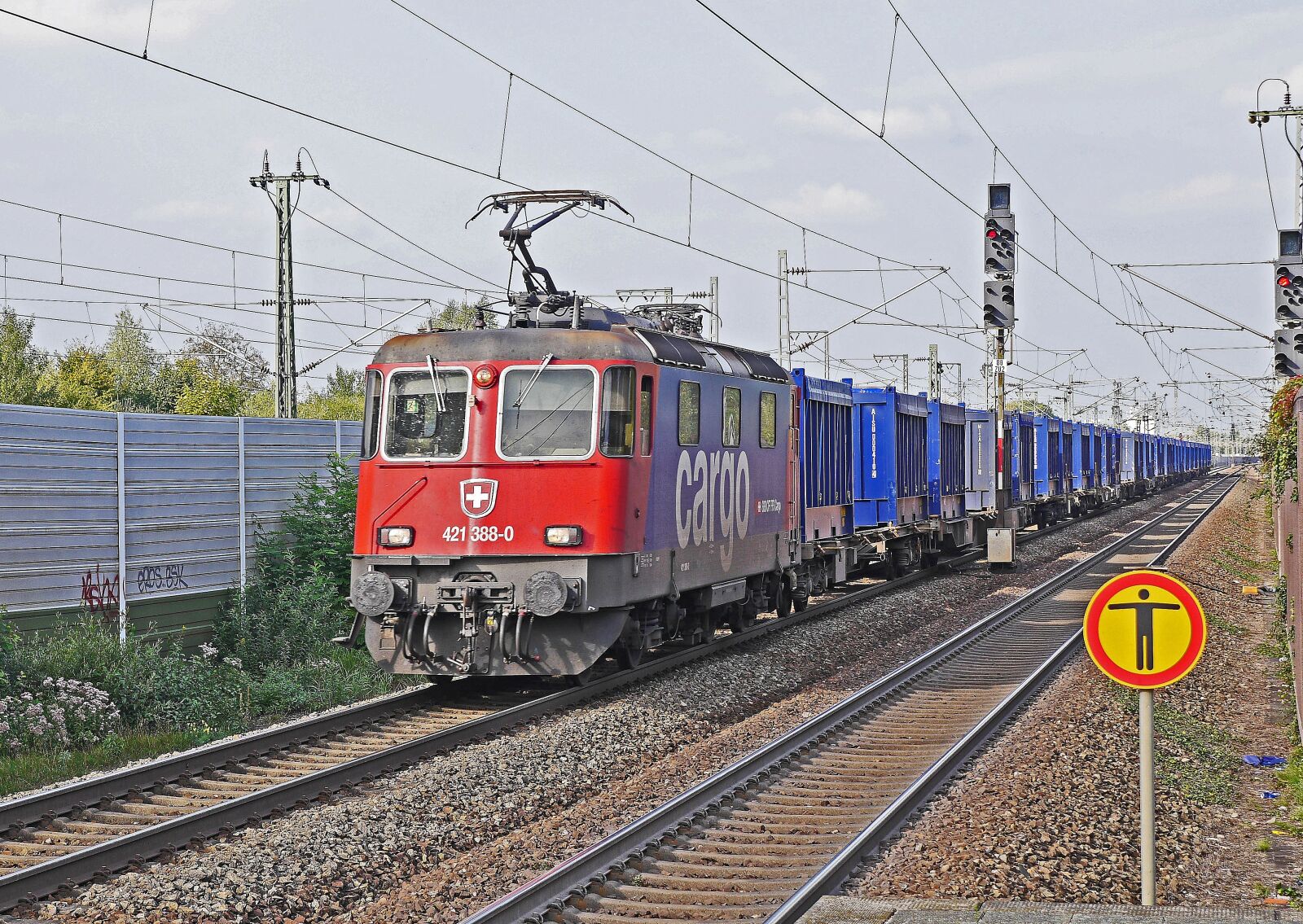 Panasonic Lumix DMC-GH3 sample photo. Freight train, oberrhein track photography