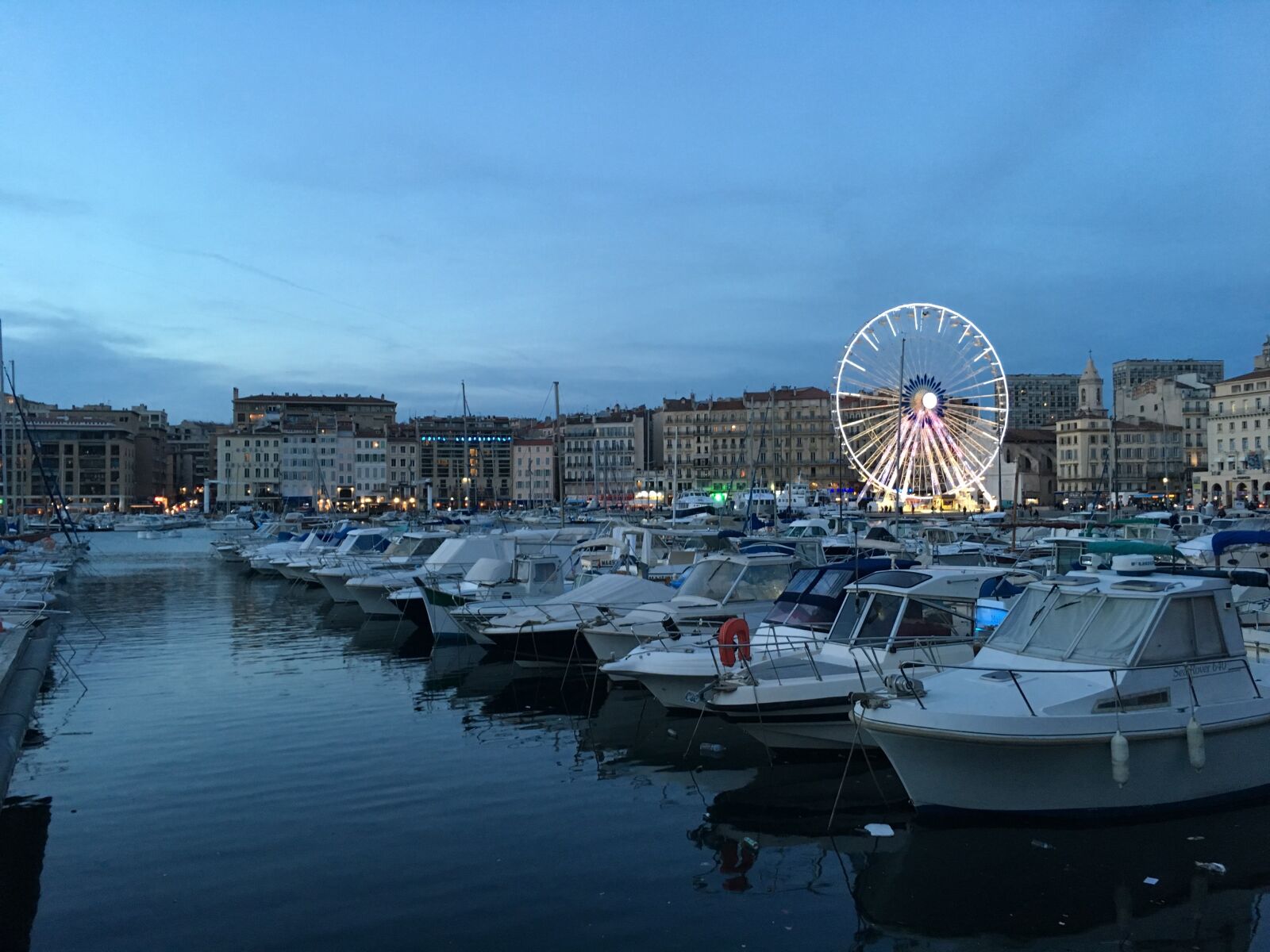 Apple iPhone 6s sample photo. Old harbor, ferris wheel photography