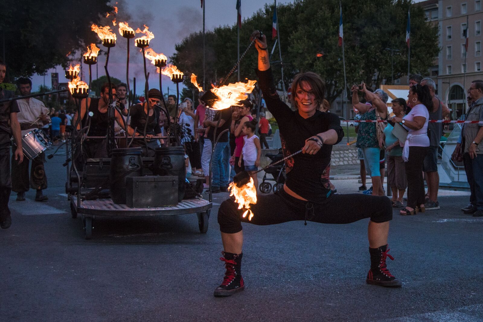 Nikon D750 sample photo. Fire, juggler, holidays photography