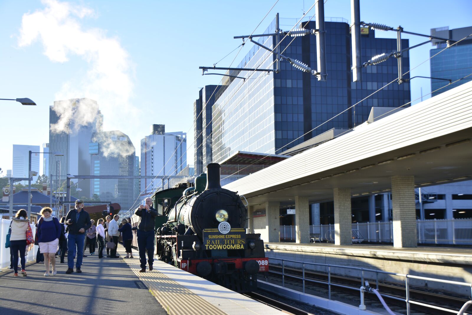 Nikon D5200 sample photo. Brisbane, train, steam photography