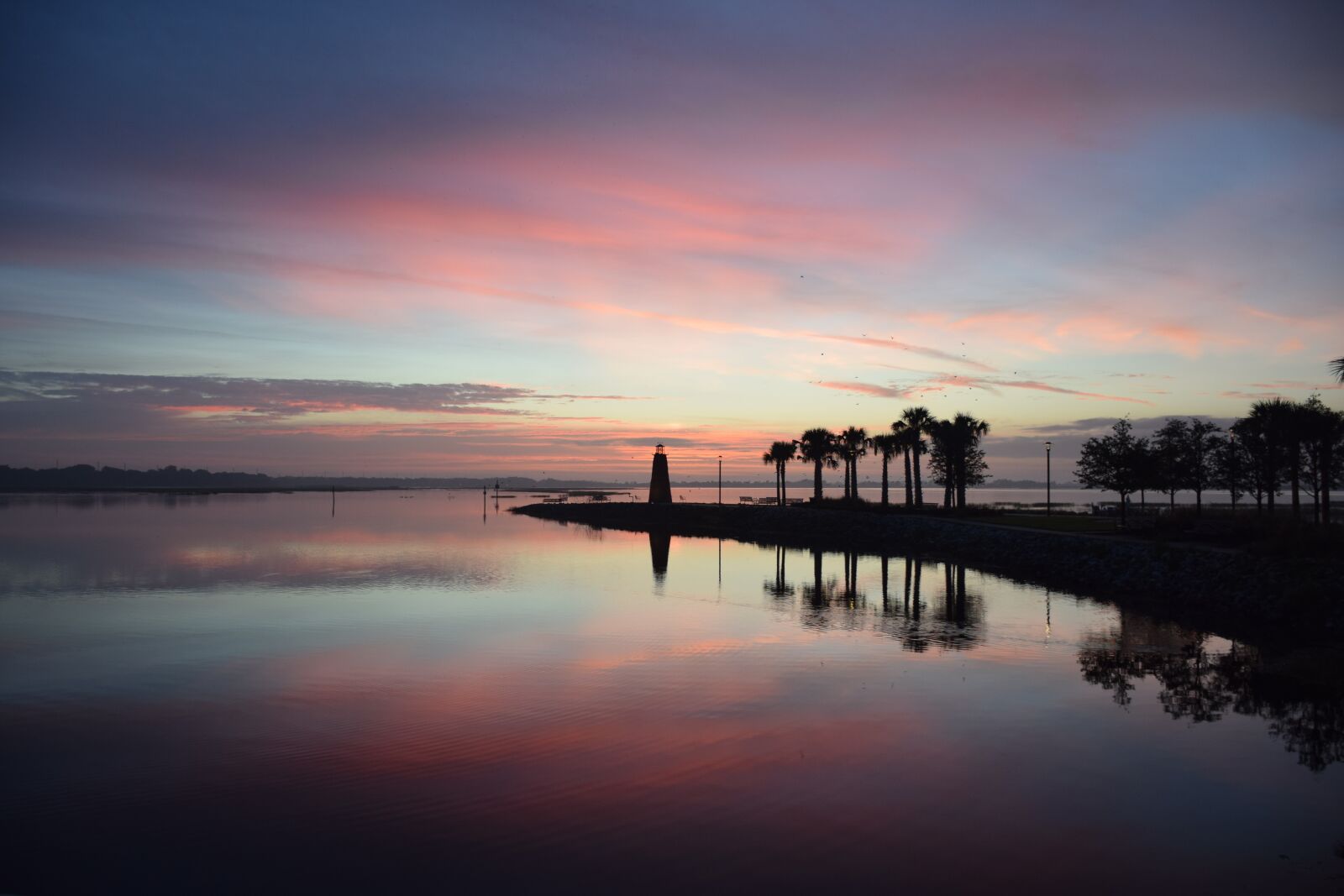 Nikon D5300 sample photo. Lighthouse, sunrise, trees photography