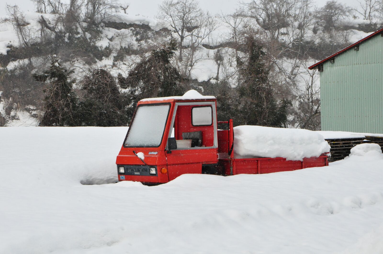Nikon D90 sample photo. Truck, snow, winter photography