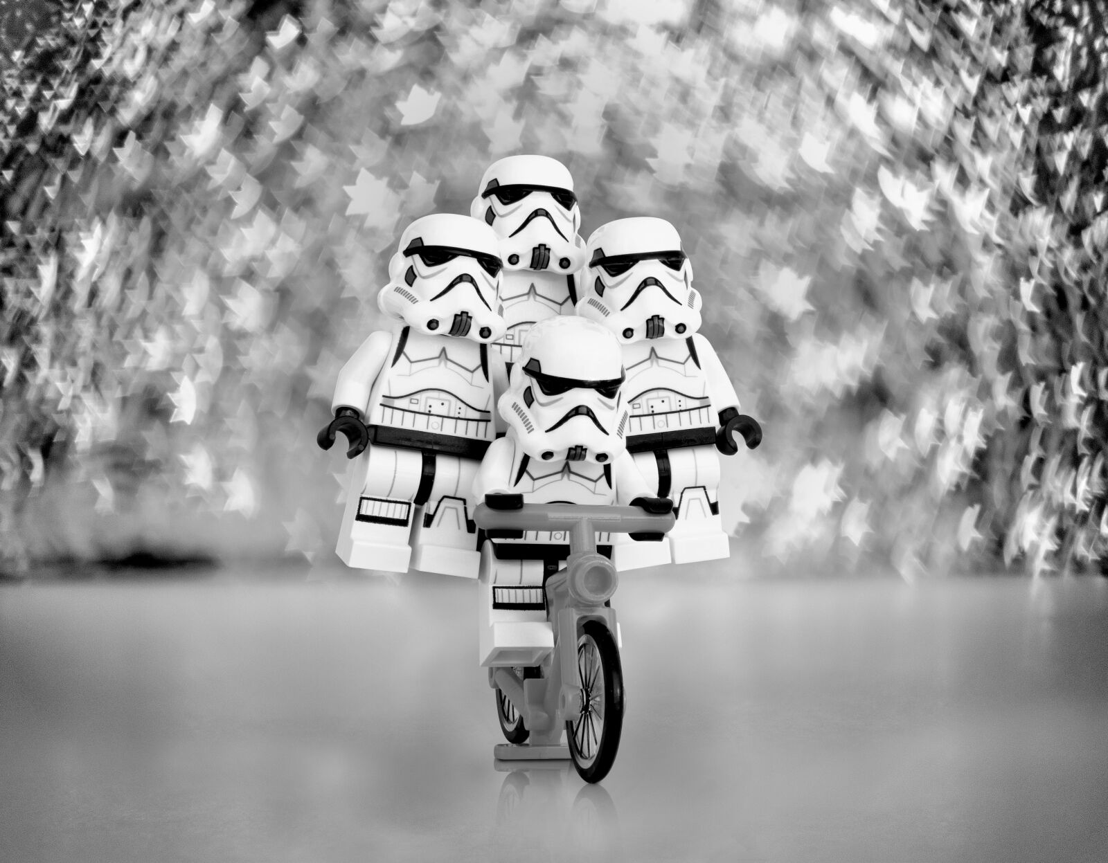 Nikon D5100 sample photo. Stormtrooper, bicycle, lego photography