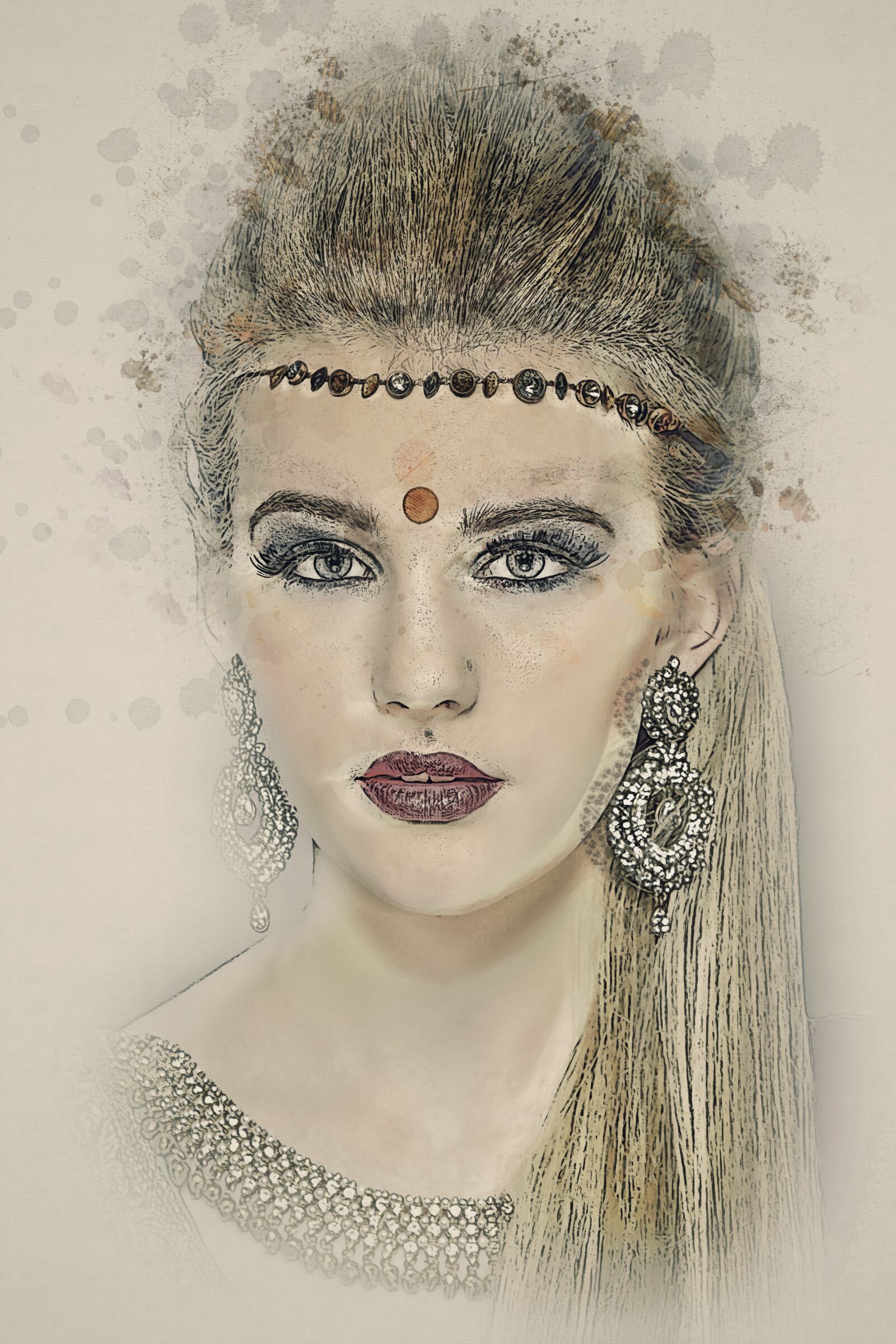 Canon EOS 7D + Canon EF 24-105mm F4L IS USM sample photo. Bindi, asian, jewellery photography