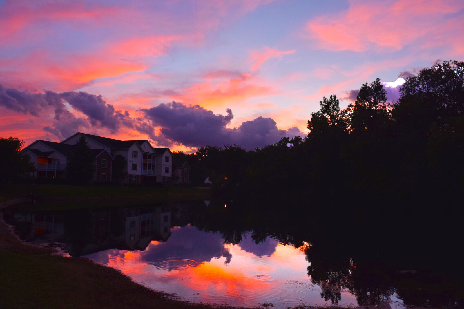 Nikon D3300 sample photo. Apartment, beautiful, clouds, orange photography