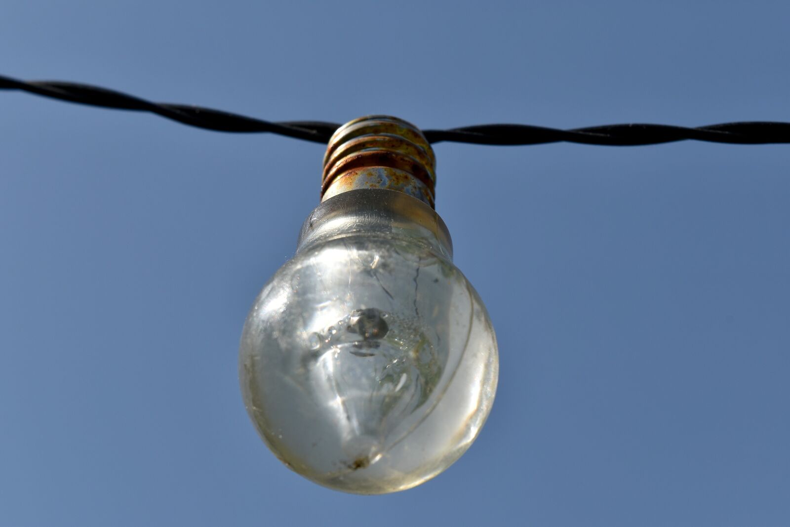 Nikon D5500 sample photo. Blue sky, glass, hanging photography