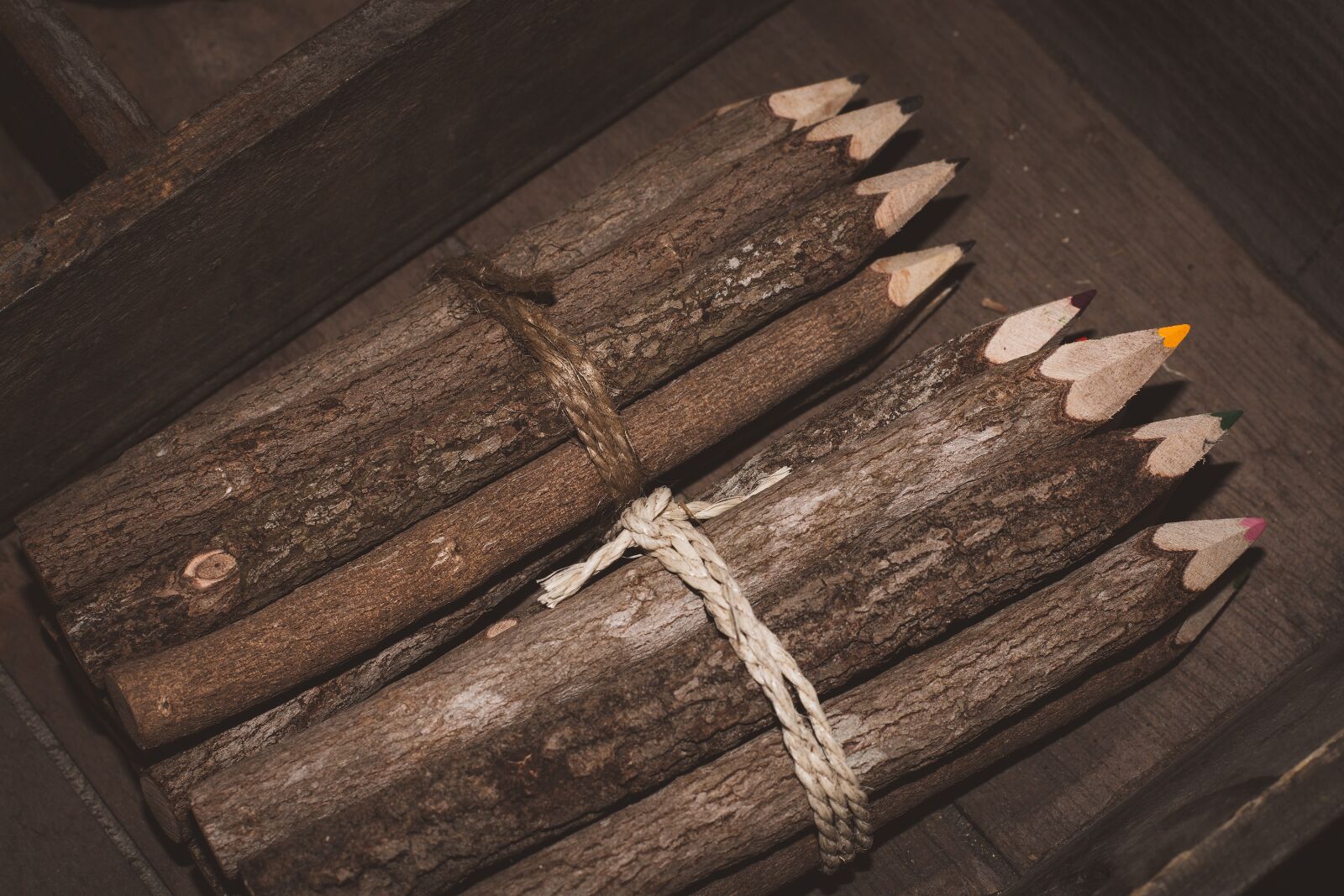 Nikon D7100 sample photo. Wooden pegs, colour pencils photography
