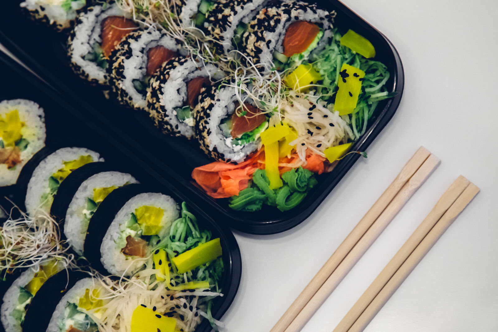 Canon EF 24-105mm F4L IS USM sample photo. Chopsticks, eating, fish, food photography