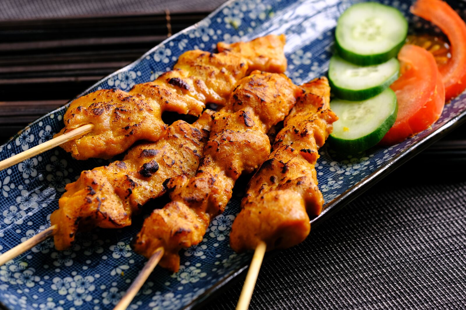 Fujifilm XF 80mm F2.8 R LM OIS WR Macro sample photo. Barbecue, pork, skewers photography