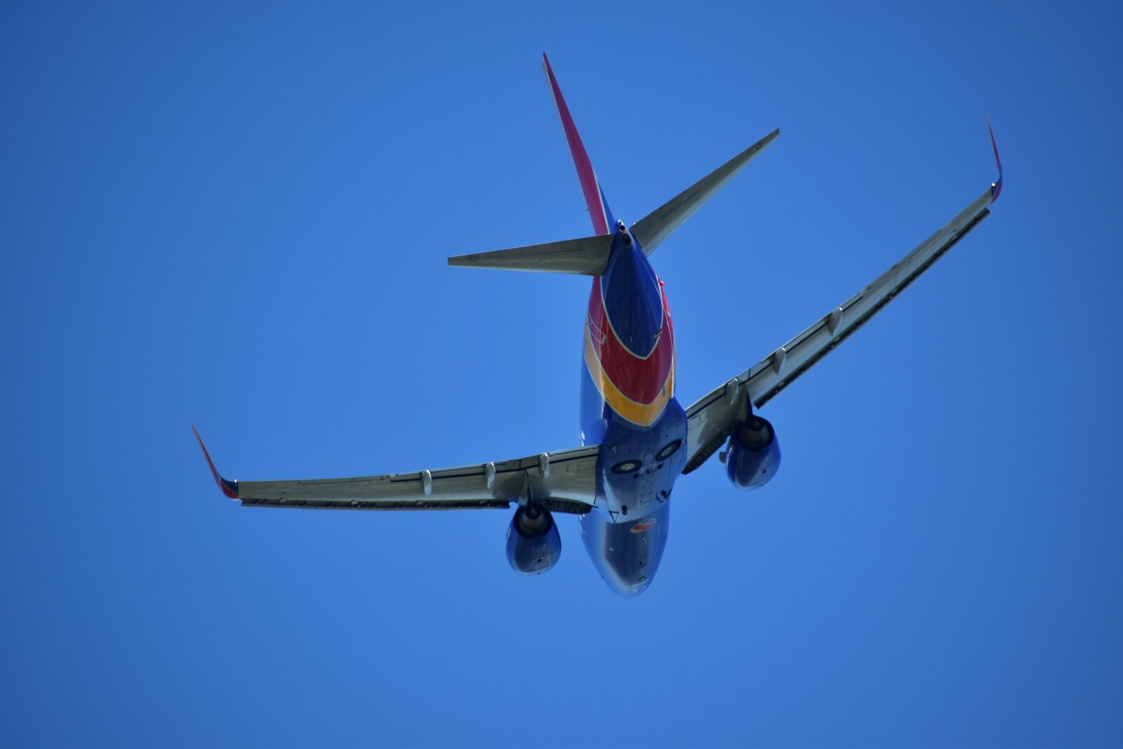 Nikon D3500 sample photo. Boeing 737, underbelly, airplane photography