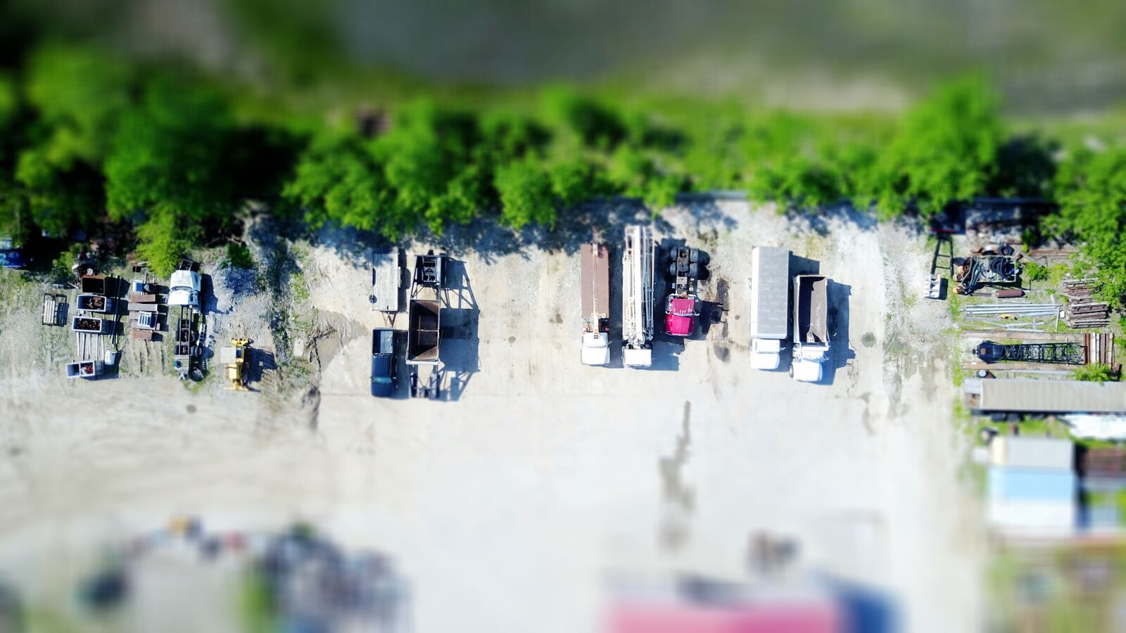 DJI FC220 sample photo. Construction, miniature, trucks photography