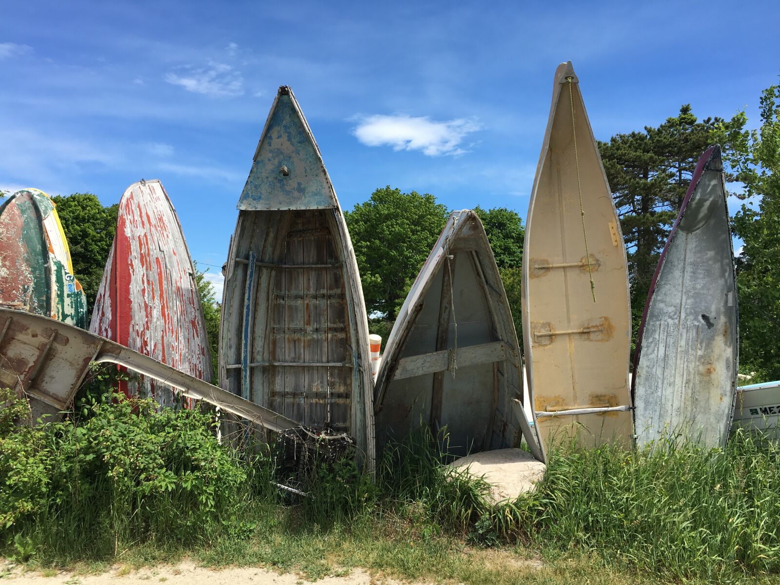 Apple iPhone 6s sample photo. Maine, boats, blue photography