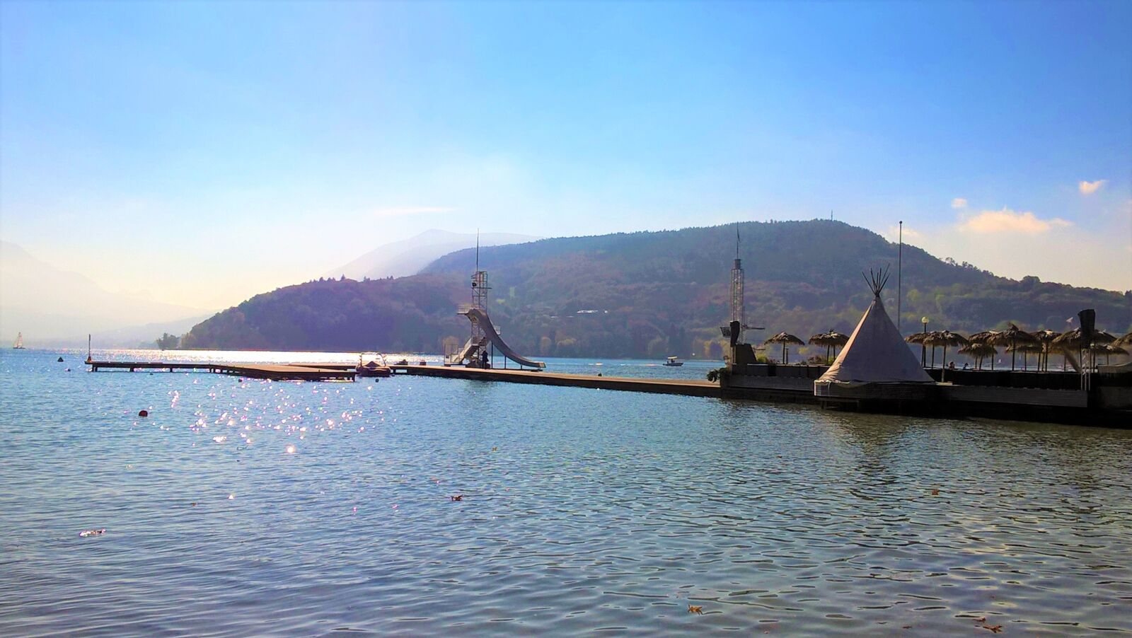 Microsoft Lumia 640 LTE Dual SIM sample photo. Lake, toboggan, mountain photography