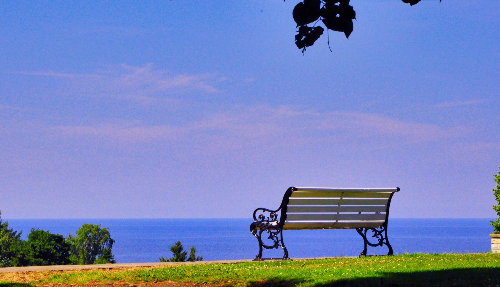 Nikon D5000 sample photo. Bench, sea, water photography
