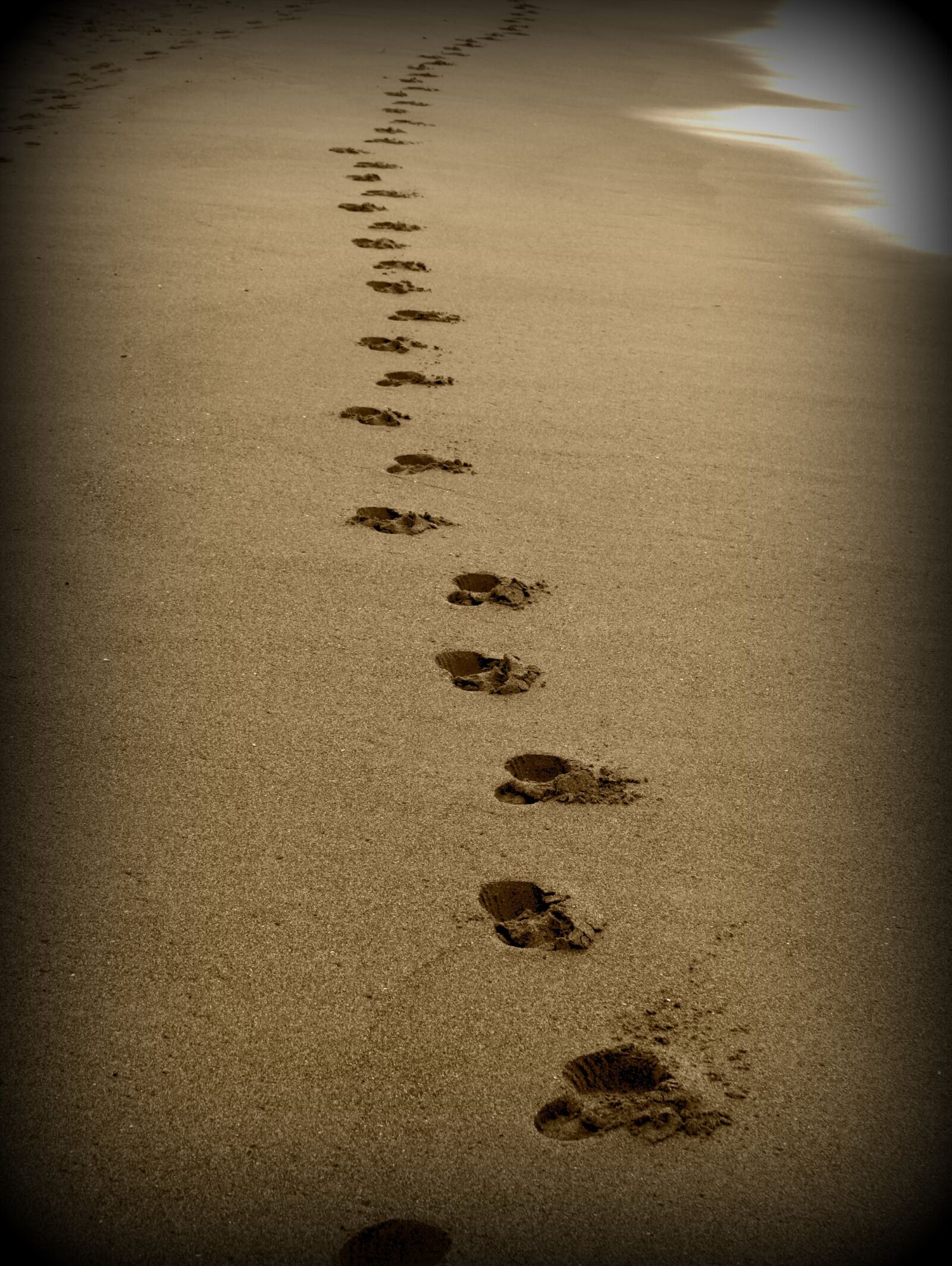 Canon EOS 500D (EOS Rebel T1i / EOS Kiss X3) sample photo. Footprints, sand, beach photography