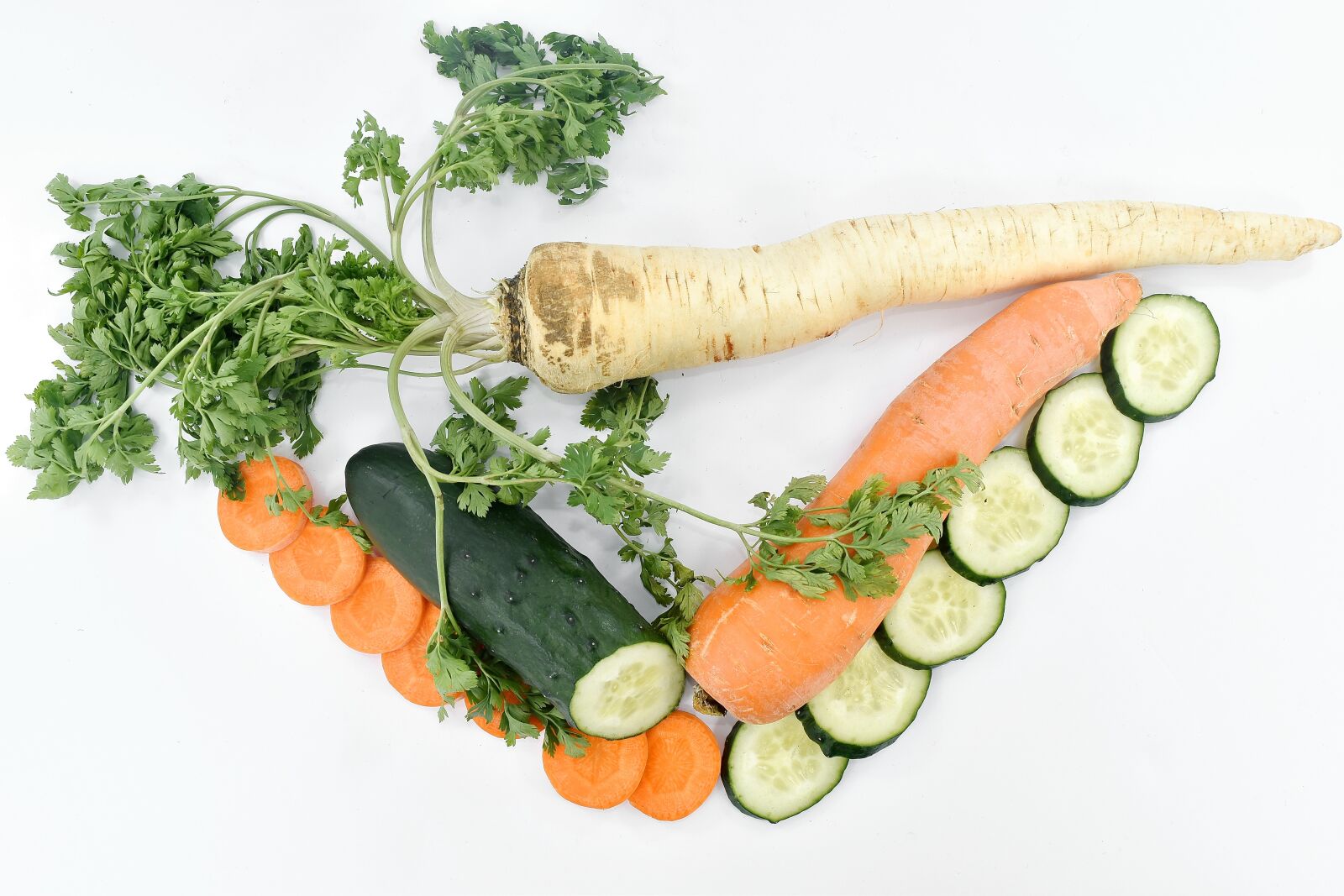 Nikon D5500 sample photo. Carrot, cooking, cucumber, parsley photography