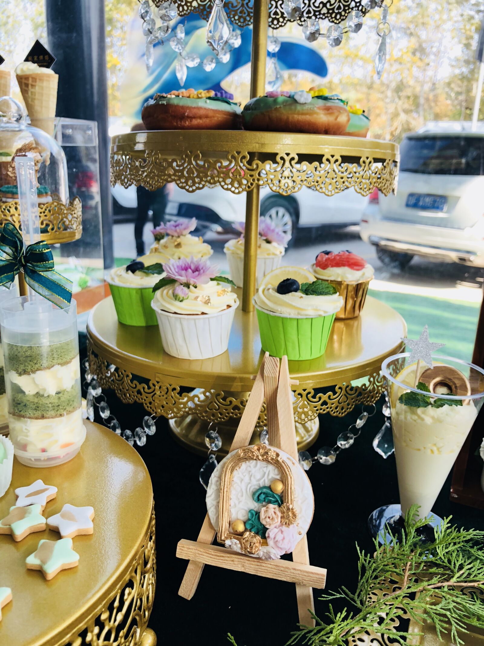 iPhone 8 Plus back dual camera 3.99mm f/1.8 sample photo. Dessert, dessert station, fondant photography