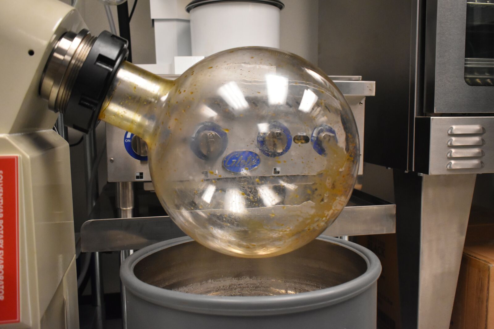 Nikon D3400 sample photo. Rotovap, evaporator, cannabis concentrates photography