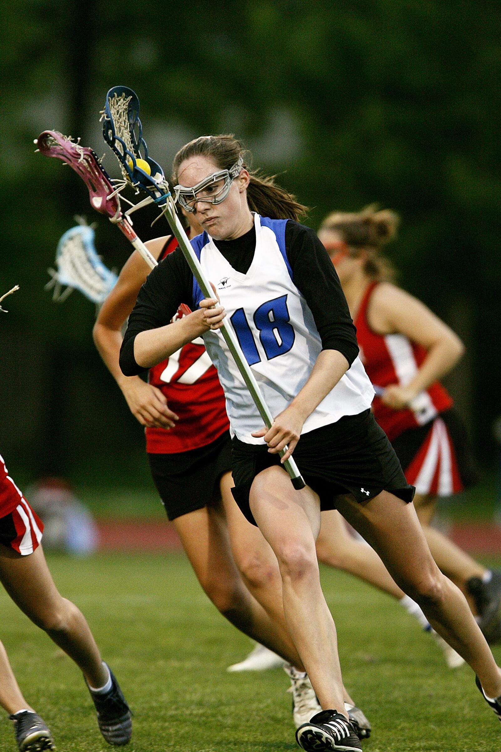 Canon EOS-1D Mark II N sample photo. Lacrosse, female, stick photography