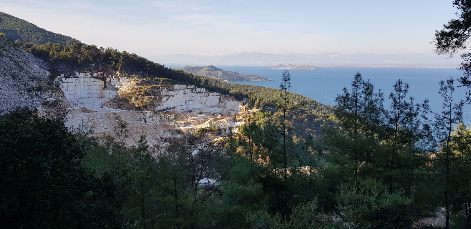 Samsung Galaxy S8 sample photo. Thassos, sea, marble photography