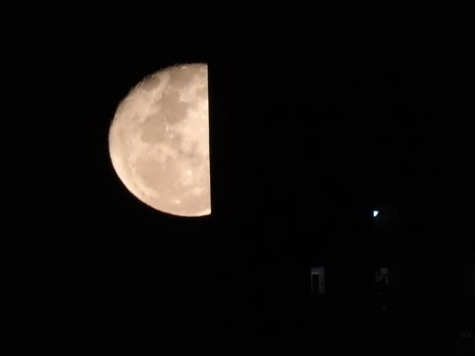 Nikon Coolpix P610 sample photo. Moon, half, moonlight photography