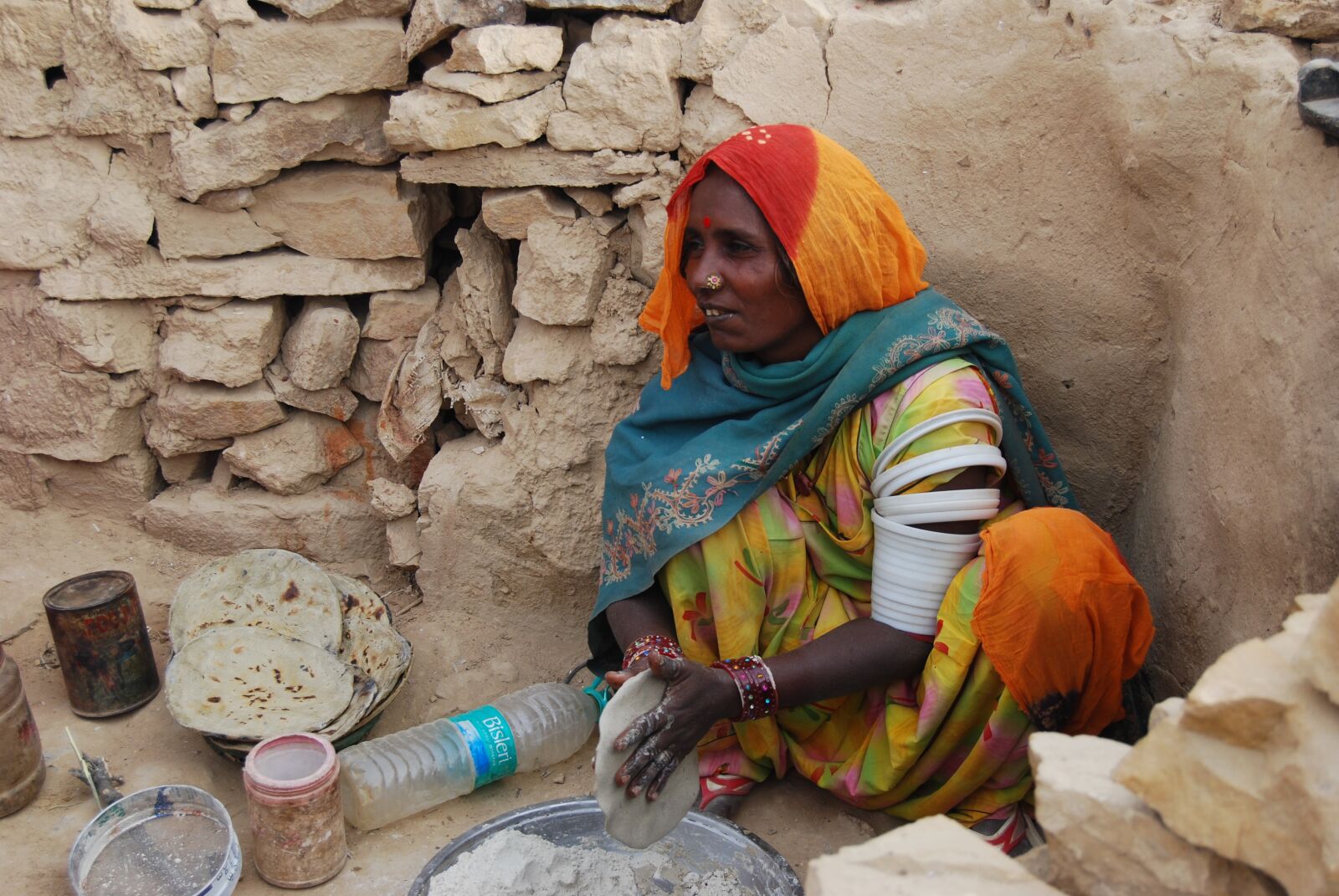 Nikon D40X sample photo. India, cooking, desert photography
