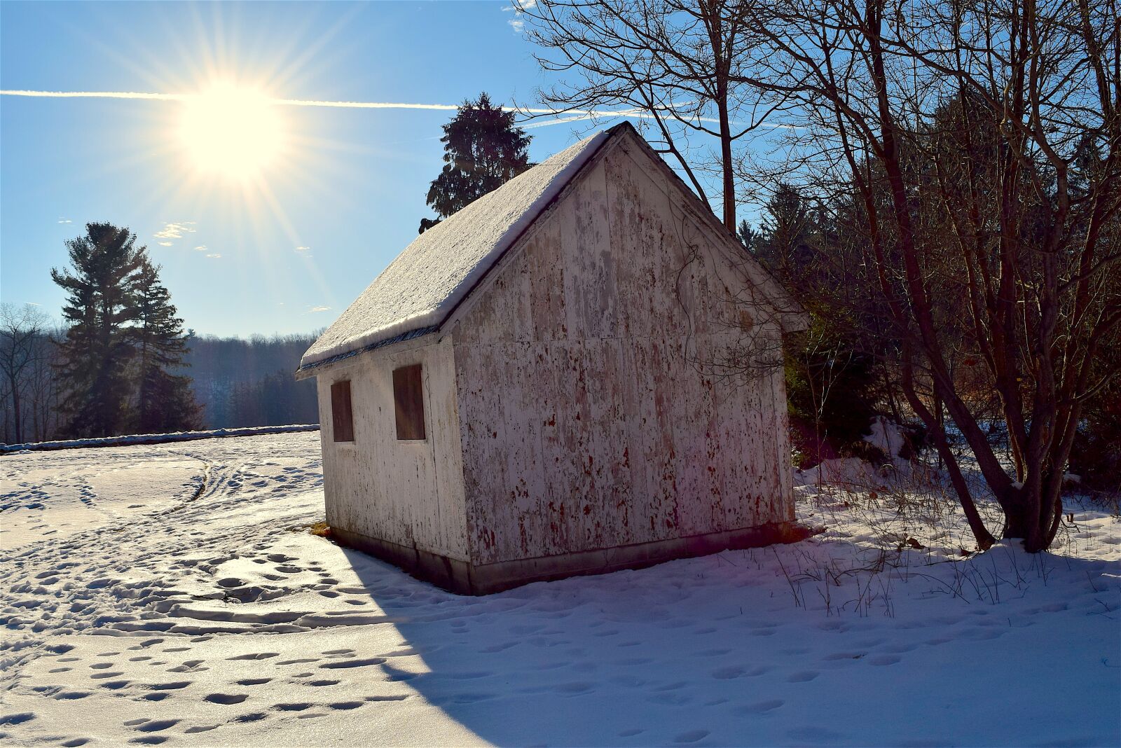 Nikon D3300 sample photo. Snow, house, sun photography