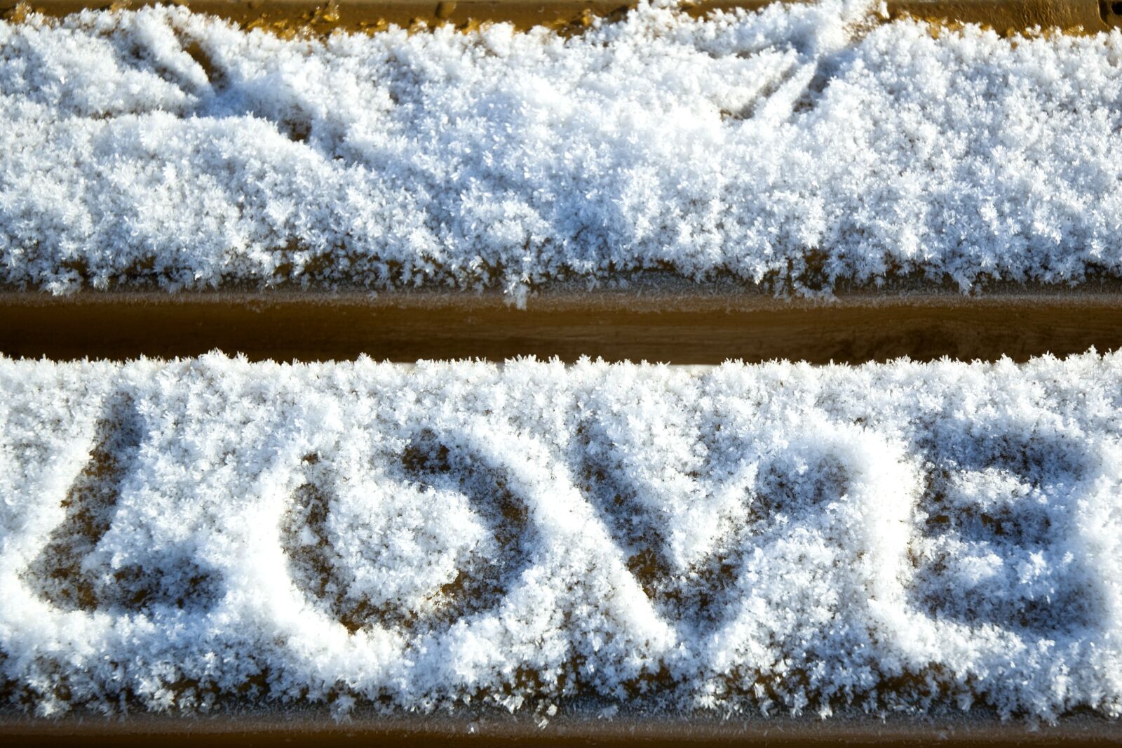 Nikon D70s sample photo. Love, heart, snow photography