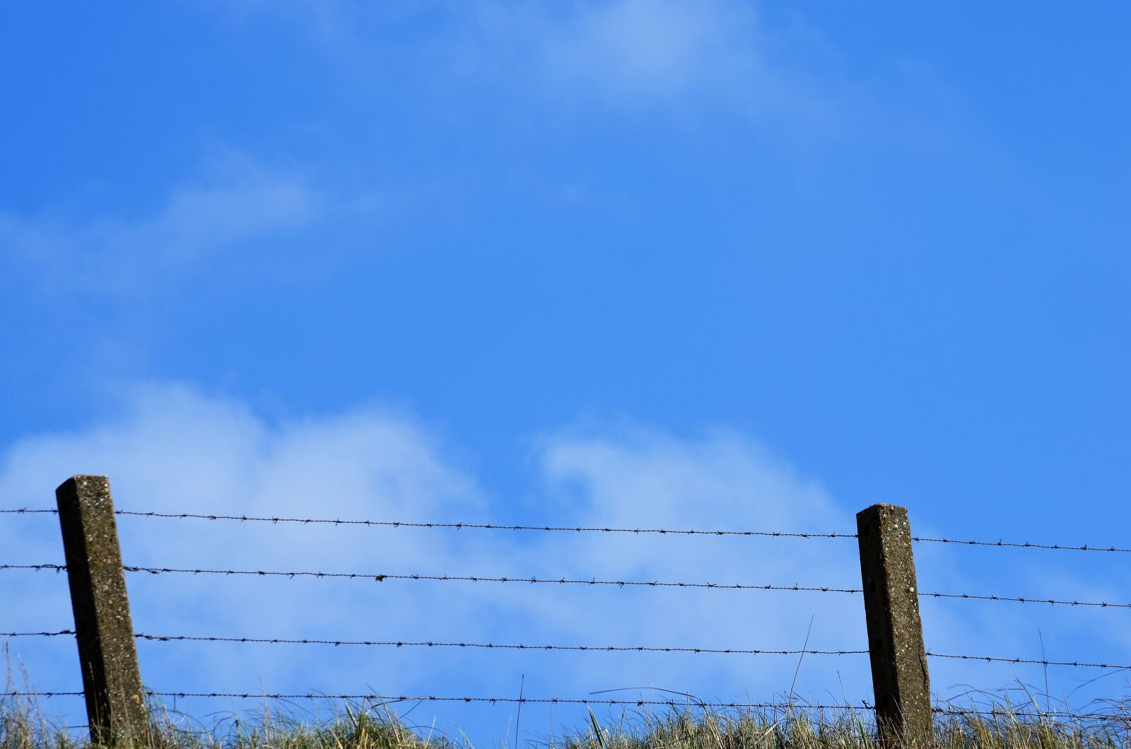 Nikon D5100 sample photo. Fence, sky, barbed wire photography