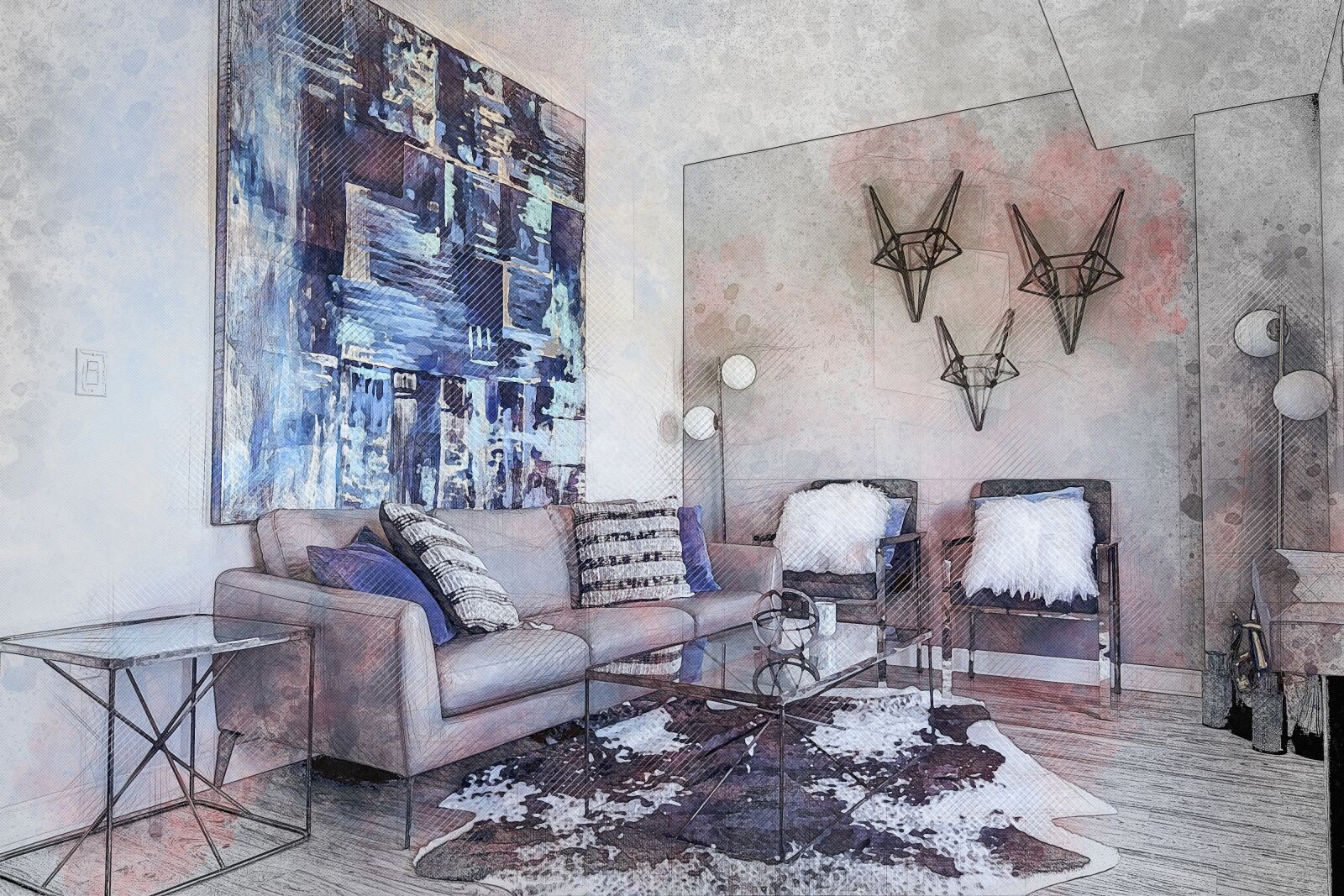 Sony Cyber-shot DSC-RX10 III sample photo. Living room, blue, blue photography