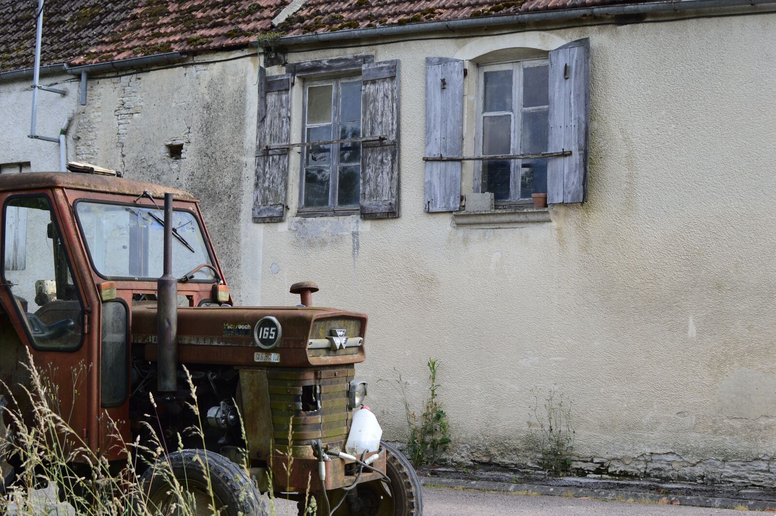 Nikon D3200 sample photo. Field, village, tractor photography