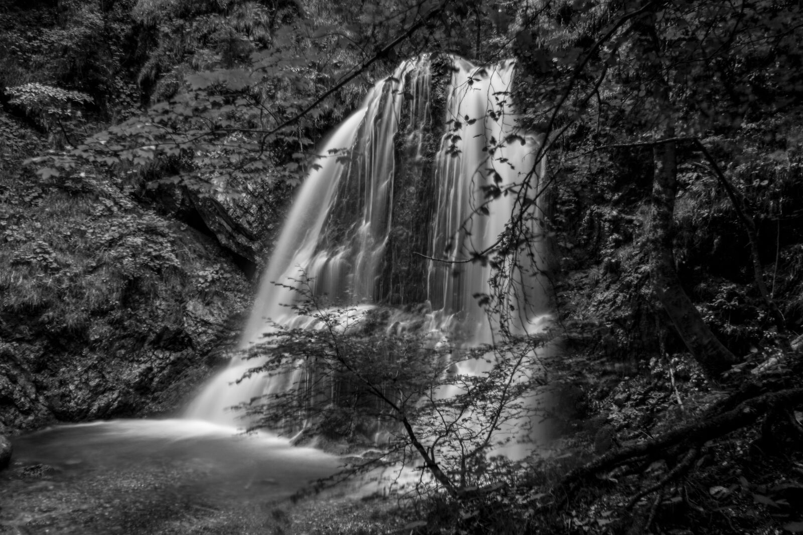 Nikon D5300 sample photo. Forest, waterfall, schliersee photography