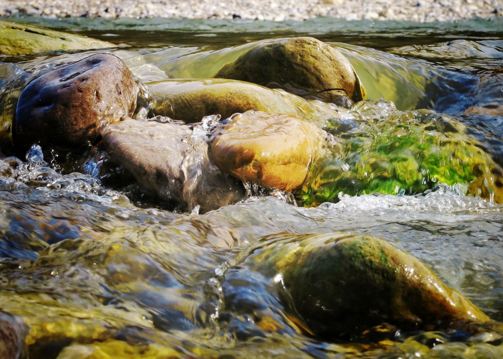 Canon PowerShot G7 X sample photo. Brown, bubbling, water, green photography