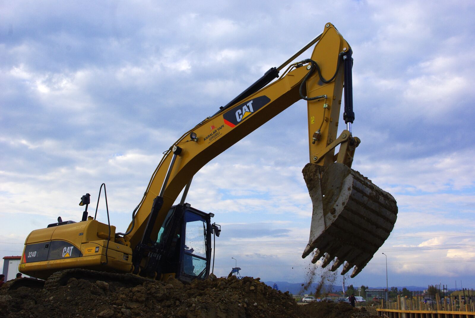 Pentax K-m (K2000) sample photo. Excavators, construction vehicle, site photography