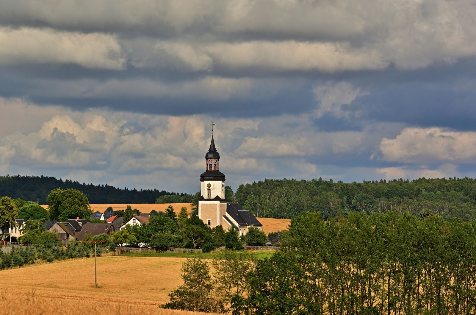 Nikon D5200 sample photo. Landscape, church, village photography