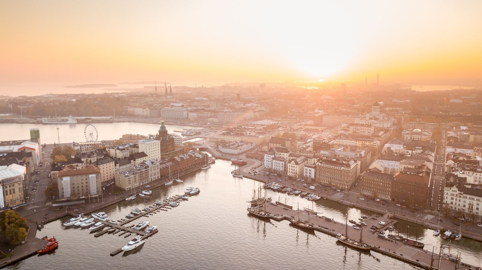 DJI FC220 sample photo. Helsinki, finnish, sunset photography