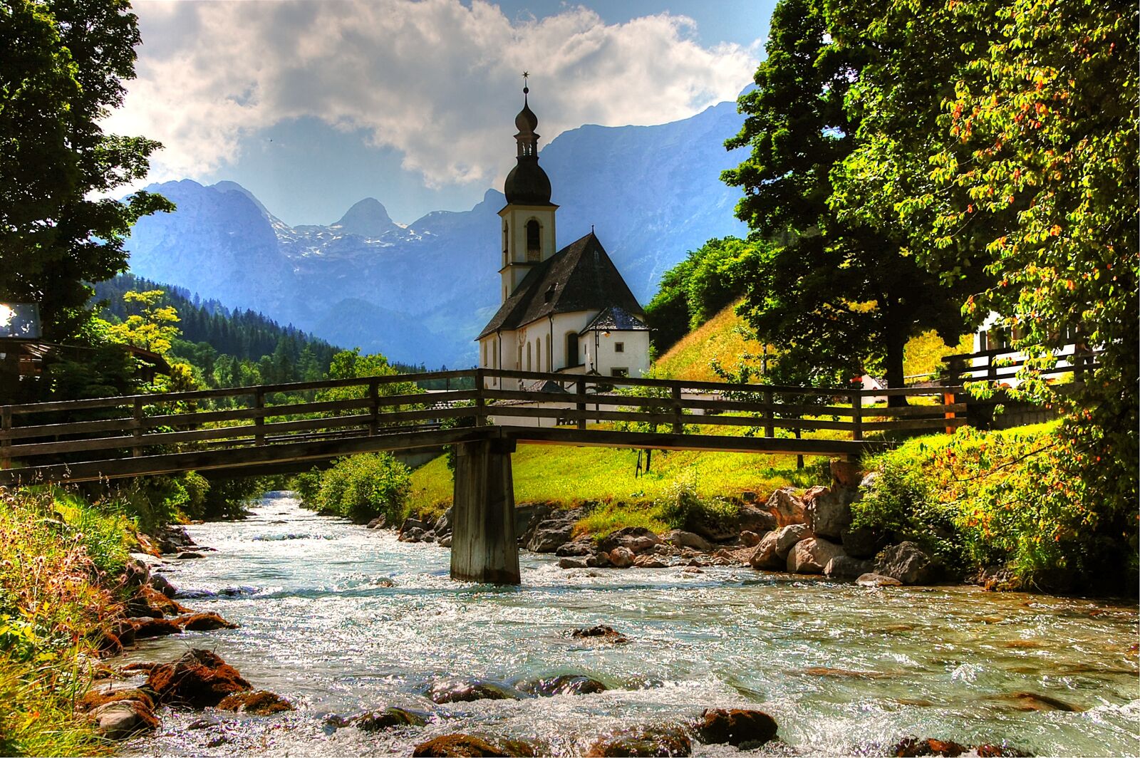 Nikon D40 sample photo. Ramsau, ramsauer ache, rest photography
