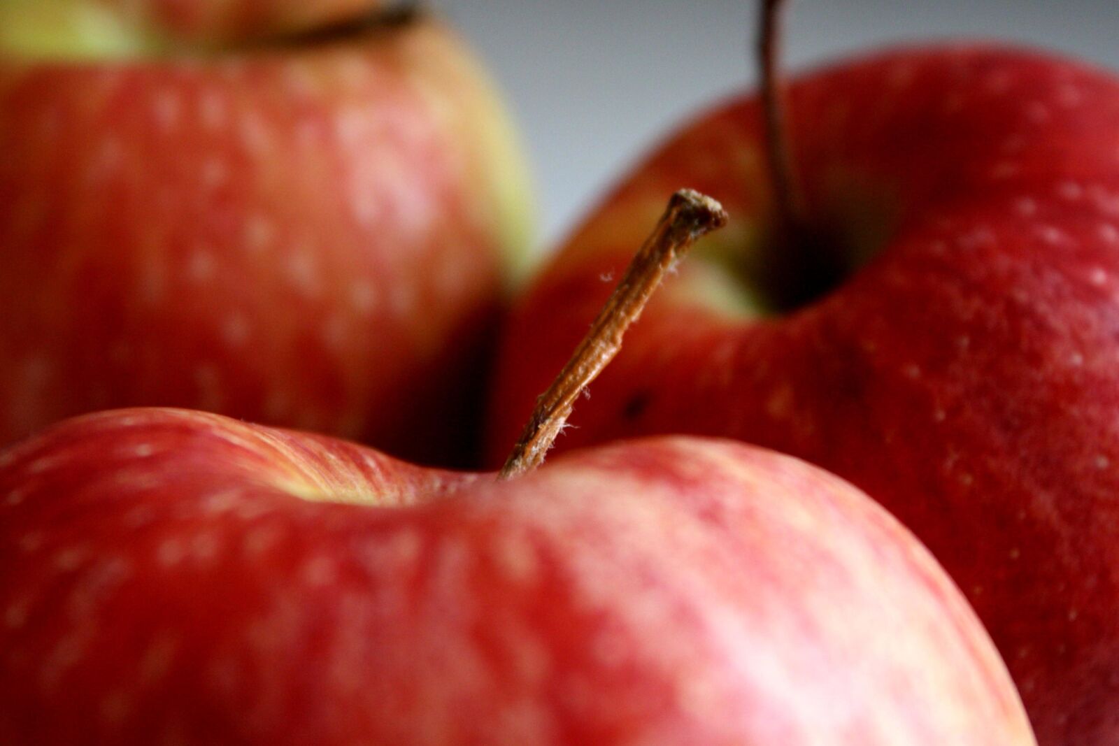 f/3.5-5.6 IS sample photo. Red apples, fruit, macro photography