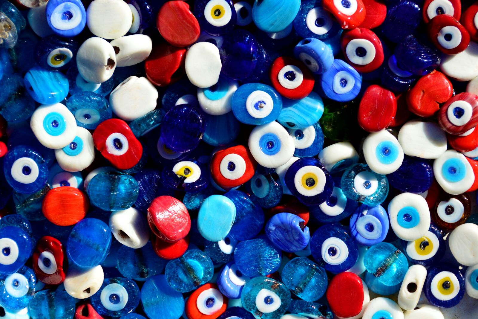 Nikon D3100 sample photo. Evil eye, bead, color photography