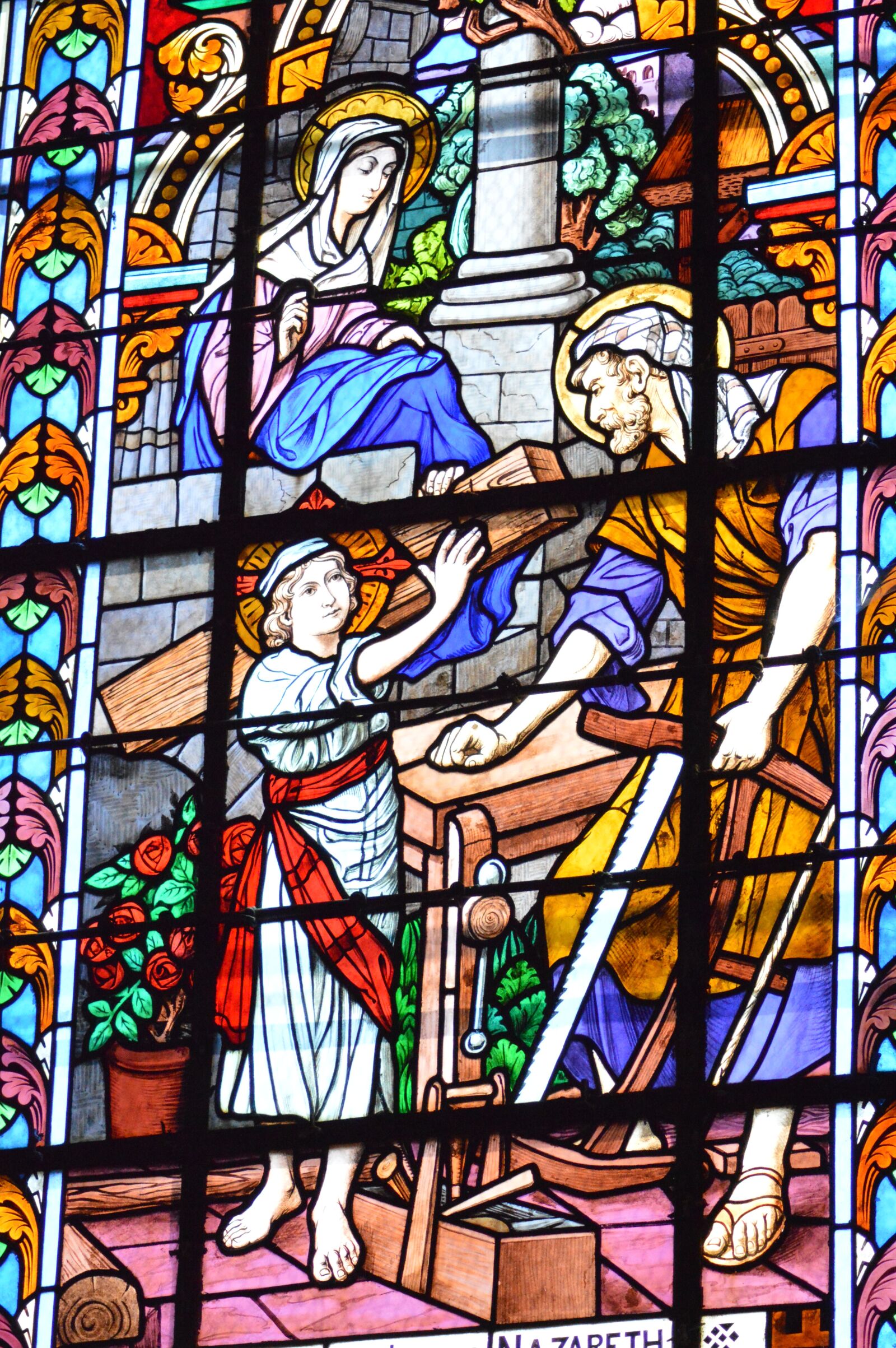 Nikon D3200 sample photo. Stained glass, family, color photography